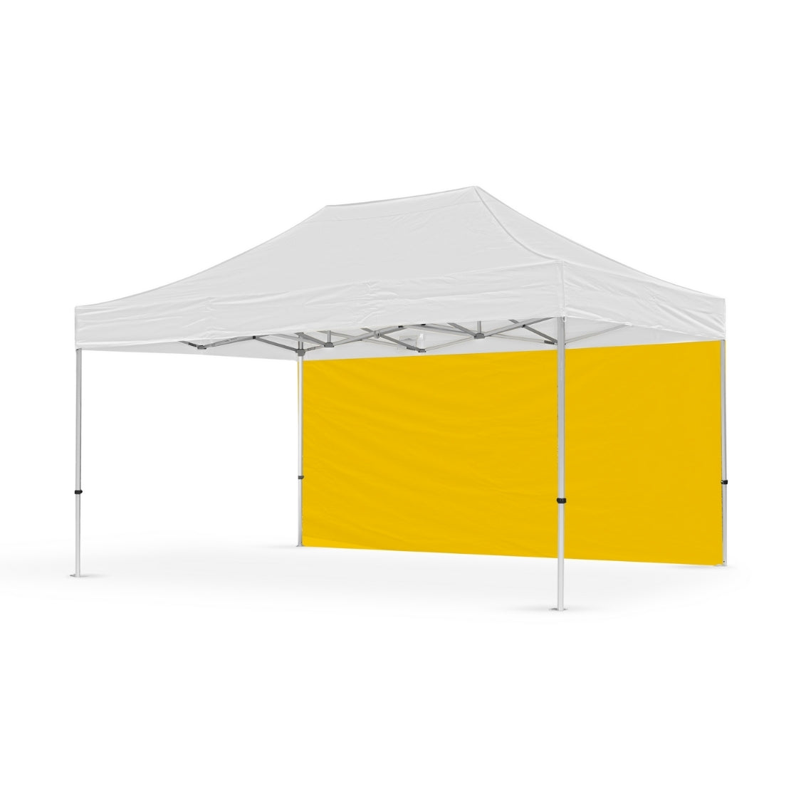 500d pvc polyester 15ft plain canopy full wall in yellow - Flare Shade