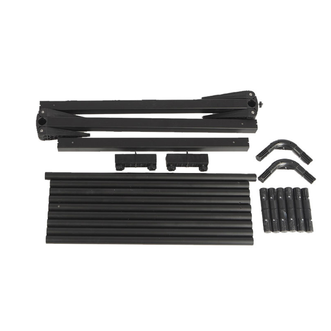 Flare shade's promotional media wall comes with heavy duty frame and feet