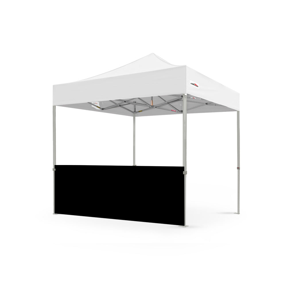 Plain 8ft canopy half wall in Black by Flare Shade