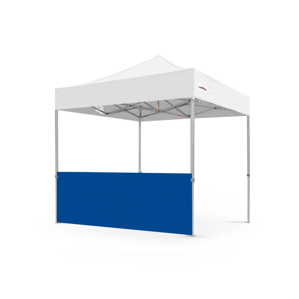 Plain 8ft canopy half wall in blue by Flare Shade