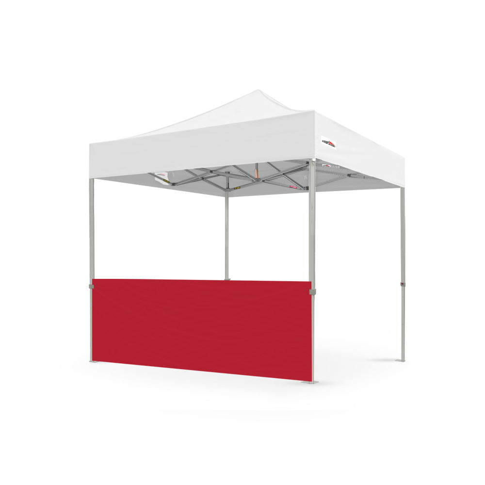 Plain 8ft canopy half wall in red by Flare Shade
