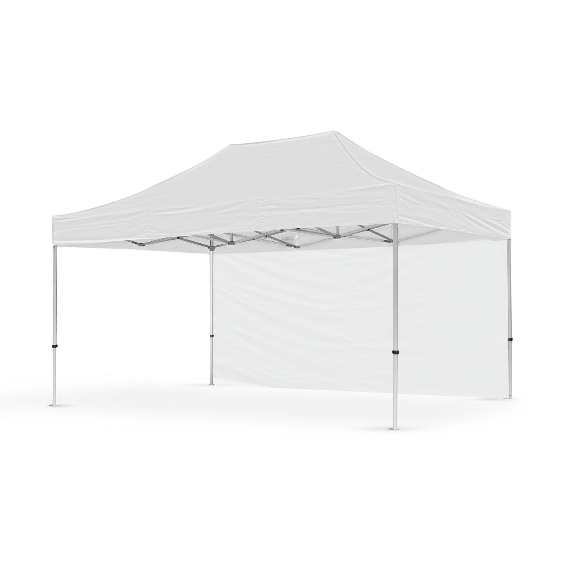 500d pvc polyester 15ft plain canopy full wall in white - Flare Shade