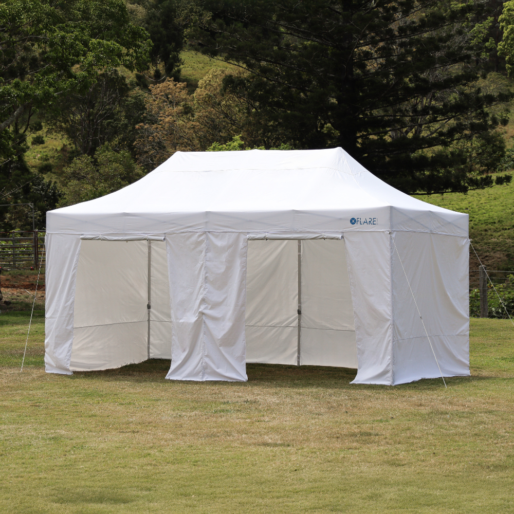 10x20ft Wall Kit - X4 X-TREK Canopy Full Walls and Door Walls - White