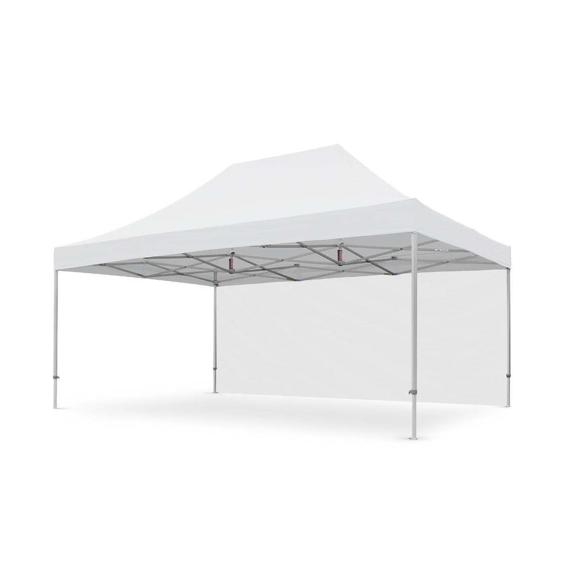 Heavy-Duty Plain 20ft Tec Canopy Full Wall in White - Flare Shade