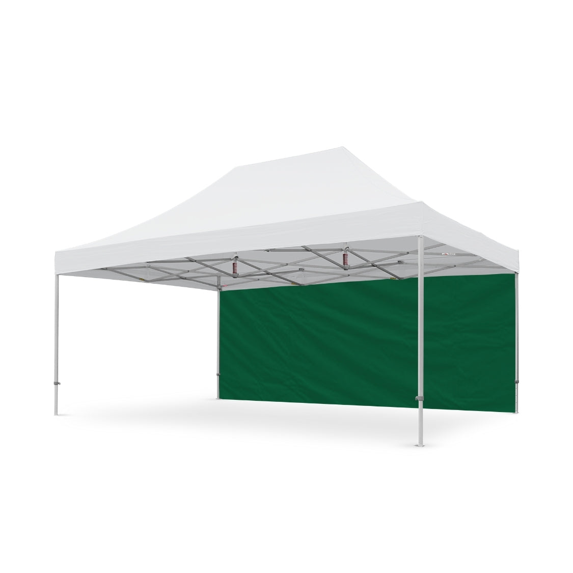 Heavy-Duty Plain 20ft Tec Canopy Full Wall in Green - Flare Shade
