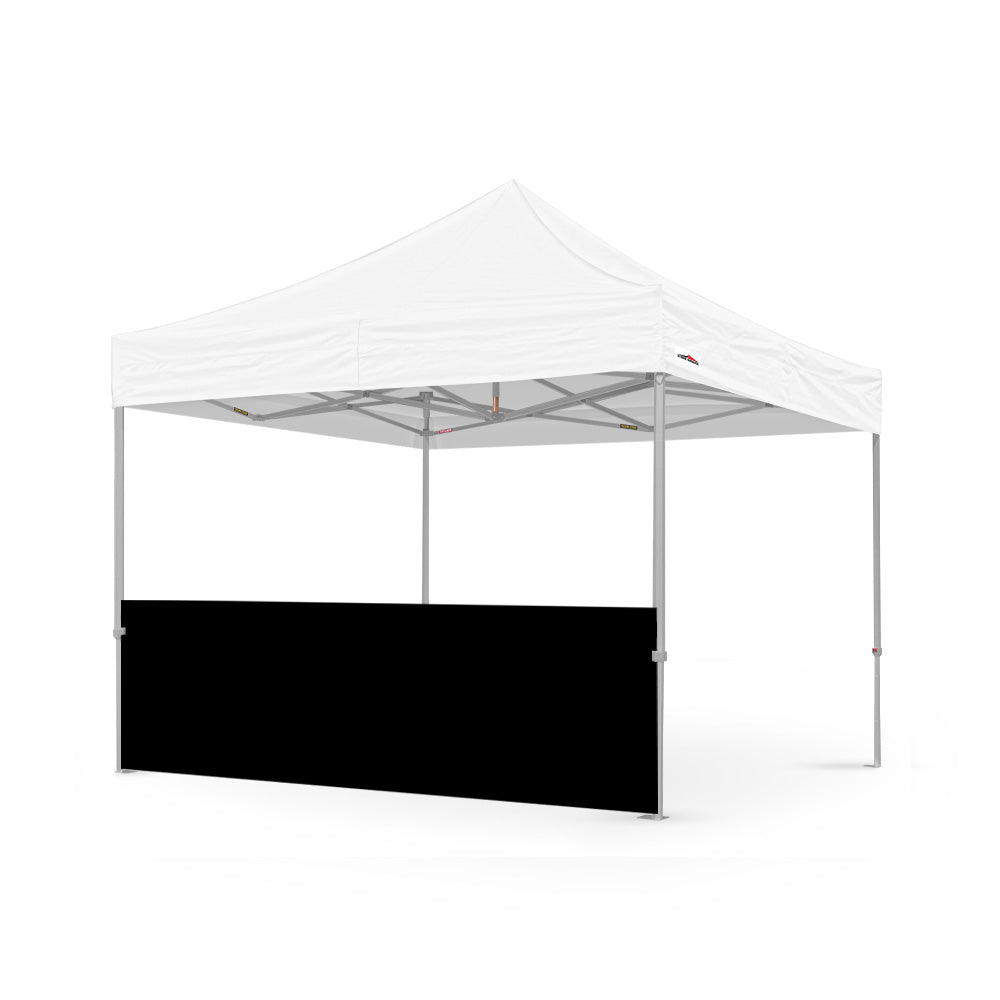 Plain 10ft canopy half wall in black- Flare Shade