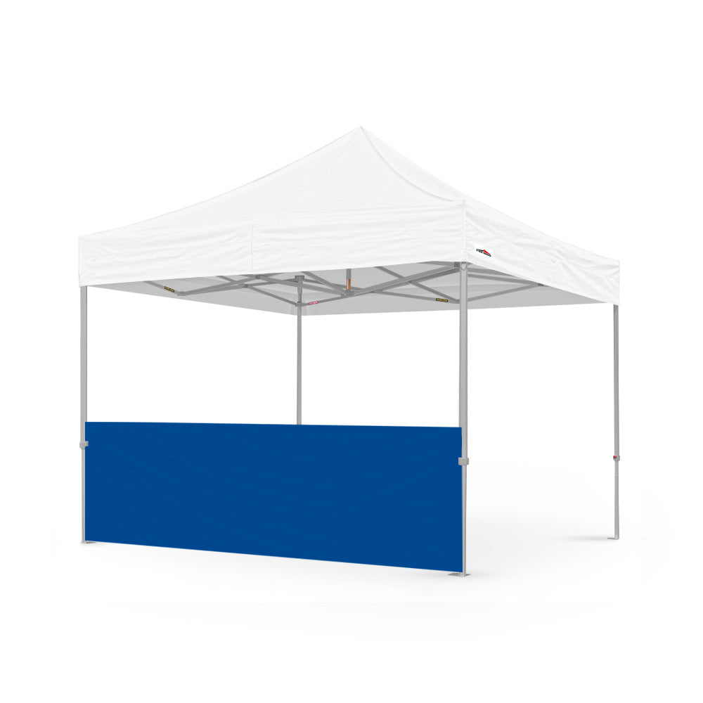 Plain 10ft canopy half wall in blue - Flare Shade