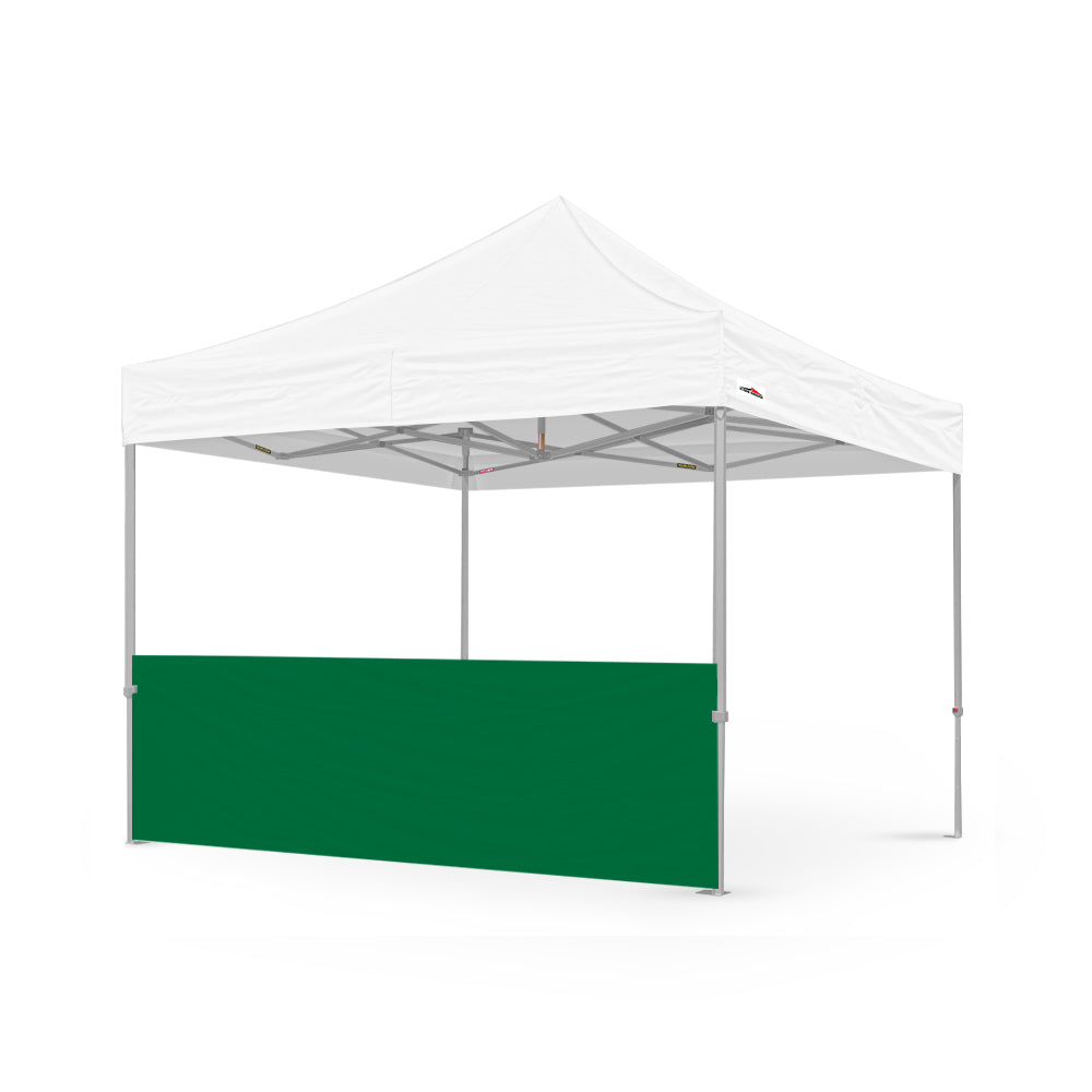 Plain 10ft canopy half wall in green - Flare Shade