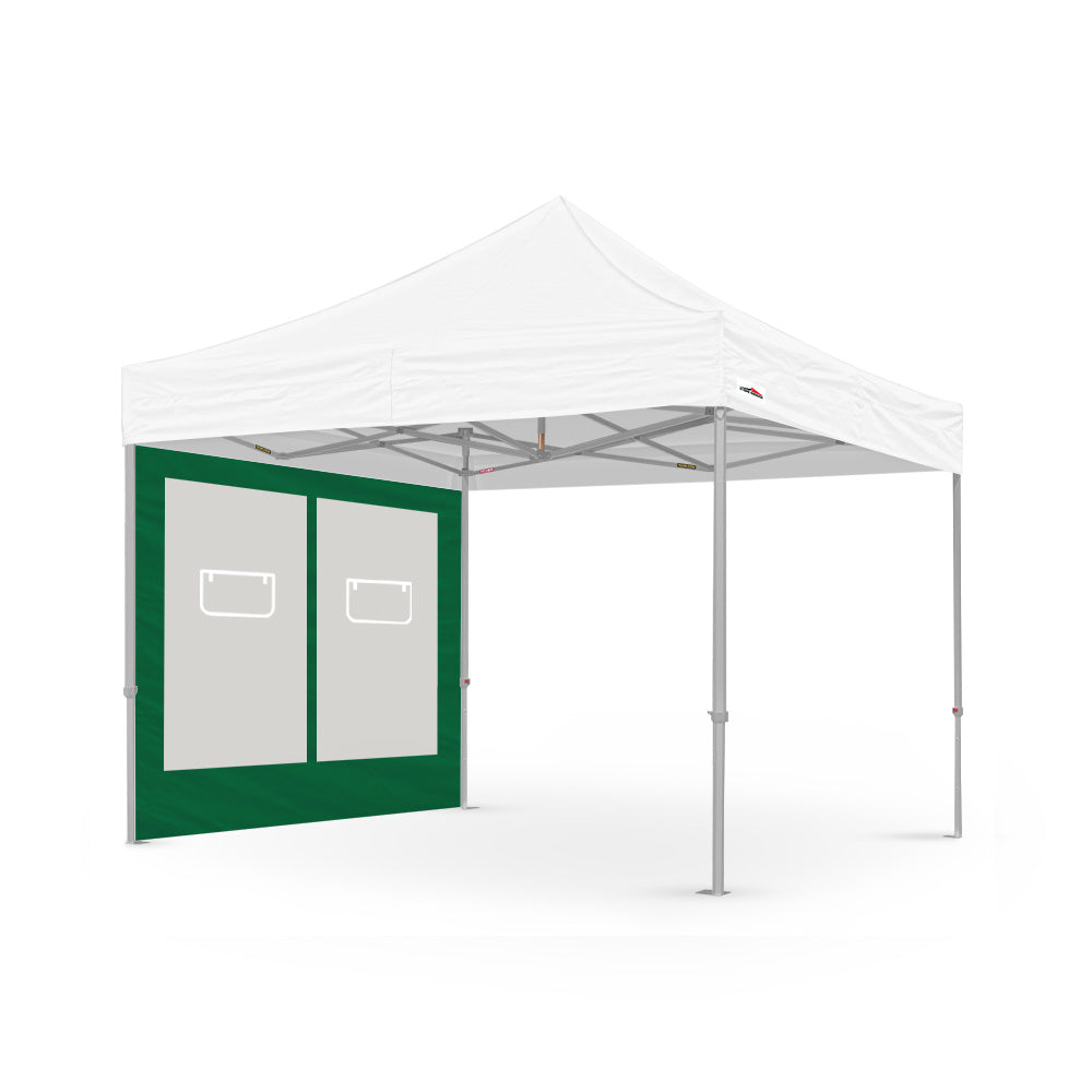 10ft canopy service window wall in green, designed by Flare Shade for outdoor use