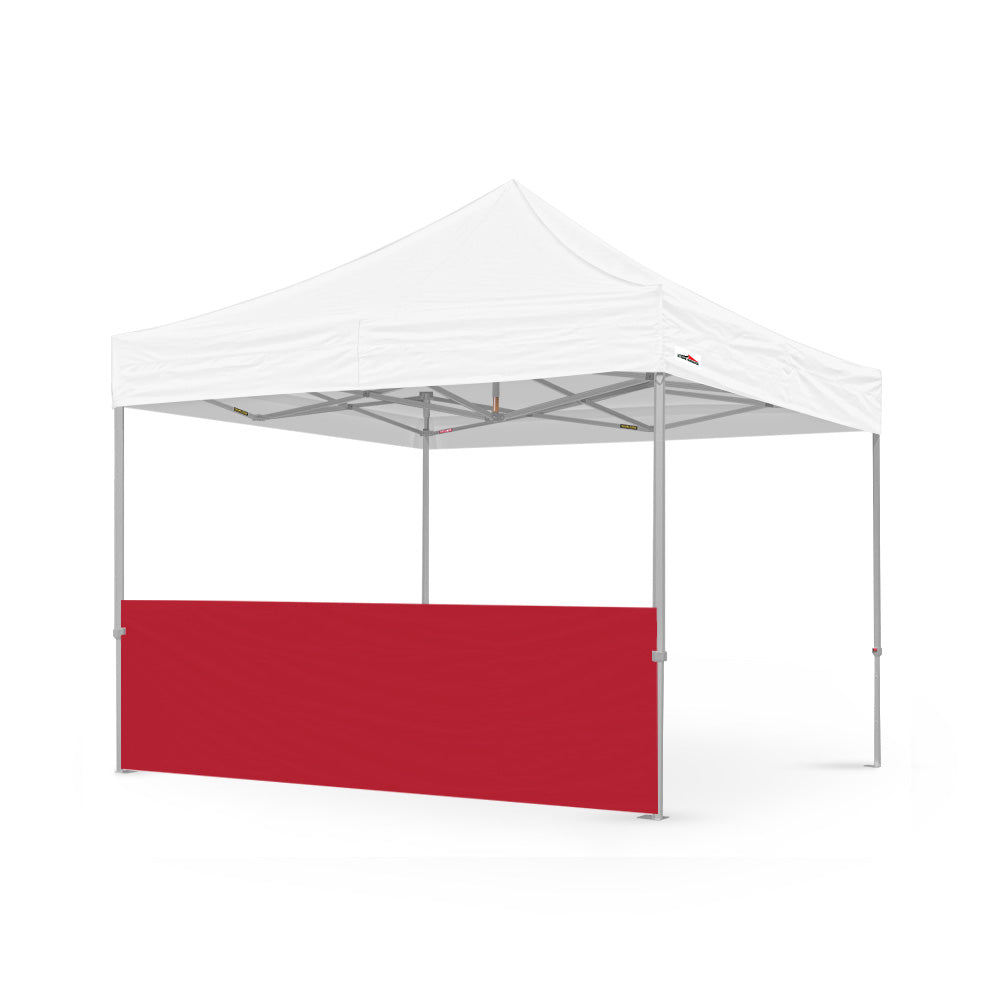 Plain 10ft canopy half wall in red - Flare Shade