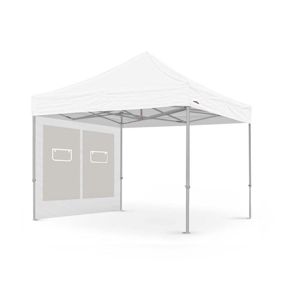 10ft canopy service window wall in white, designed by Flare Shade for outdoor use