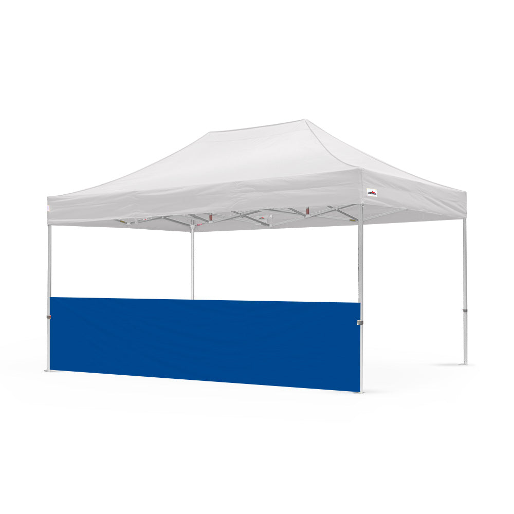 500d pvc polyester 15ft plain canopy half wall in blue - Flare Shade