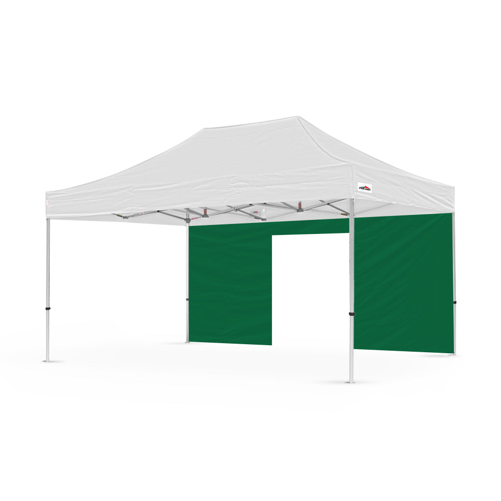 500d pvc polyester 15ft plain canopy door wall in green - Flare Shade