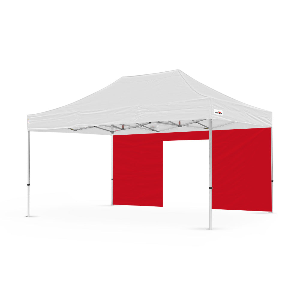 500d pvc polyester 15ft plain canopy door wall in red - Flare Shade