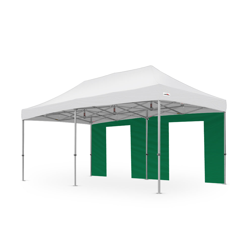 500D PVC Coated Polyester 20ft Plain Canopy Door Wall in Green - Flare Shade