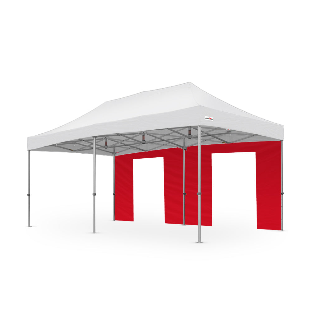 500D PVC Coated Polyester 20ft Plain Canopy Door Wall in Red - Flare Shade