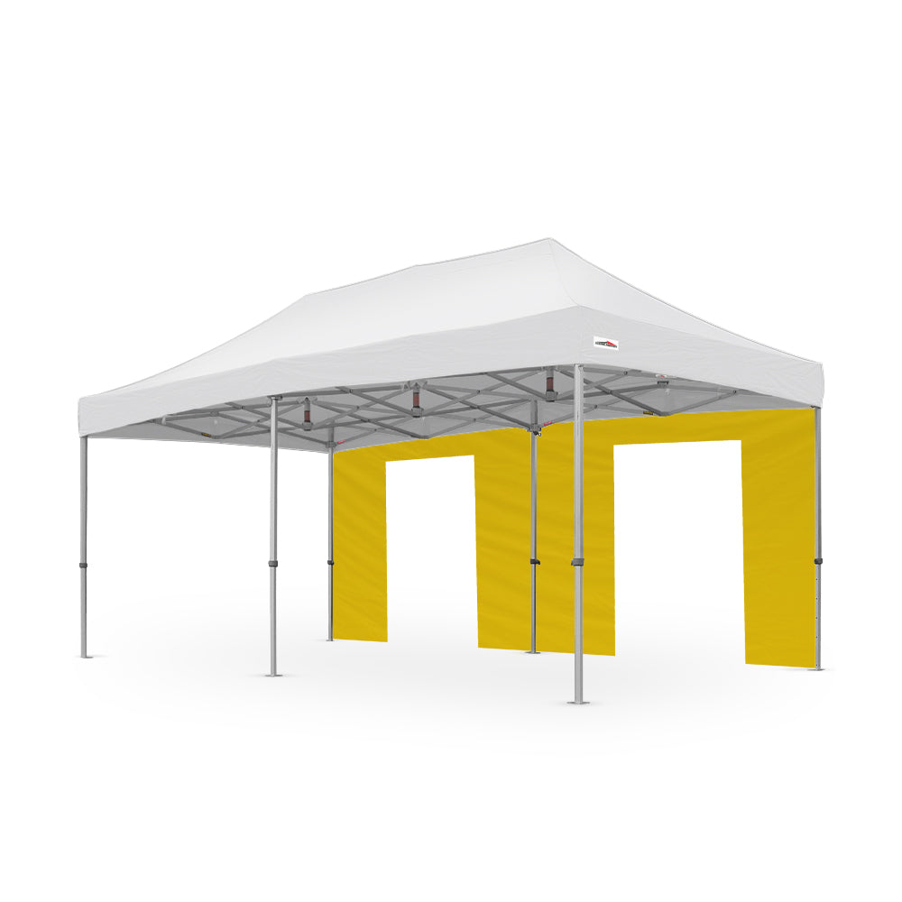 500D PVC Coated Polyester 20ft Plain Canopy Door Wall in Yellow - Flare Shade