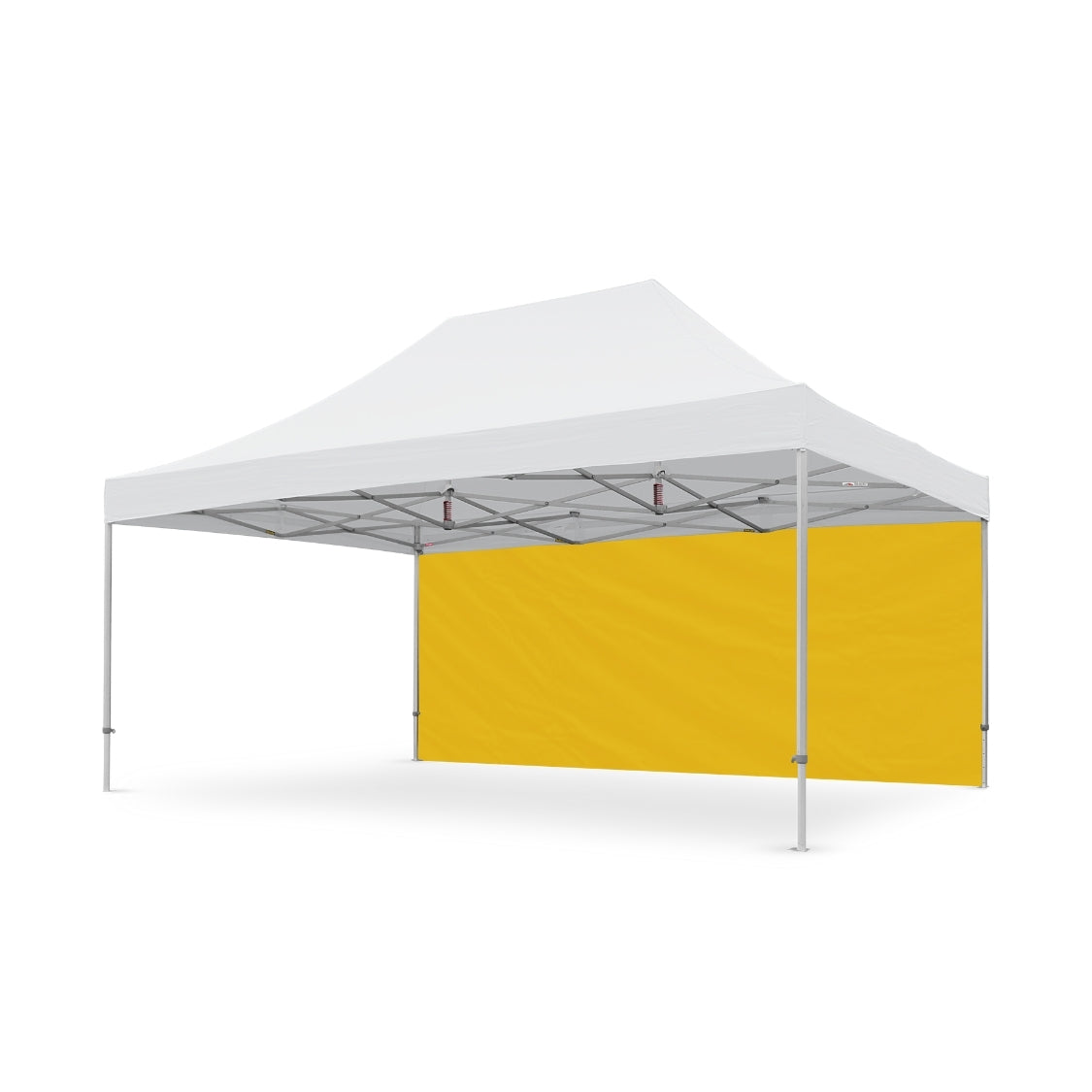 Heavy-Duty Plain 20ft Tec Canopy Full Wall in Yellow - Flare Shade