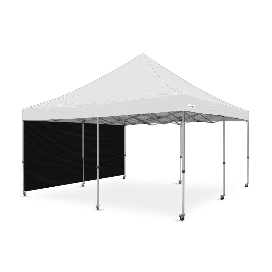 Heavy-Duty Plain 16ft Canopy Full Wall in Black - Flare Shade