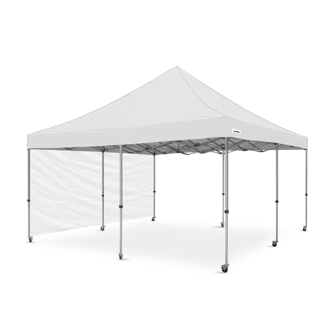 Heavy-Duty Plain 16ft Canopy Full Wall in White - Flare Shade