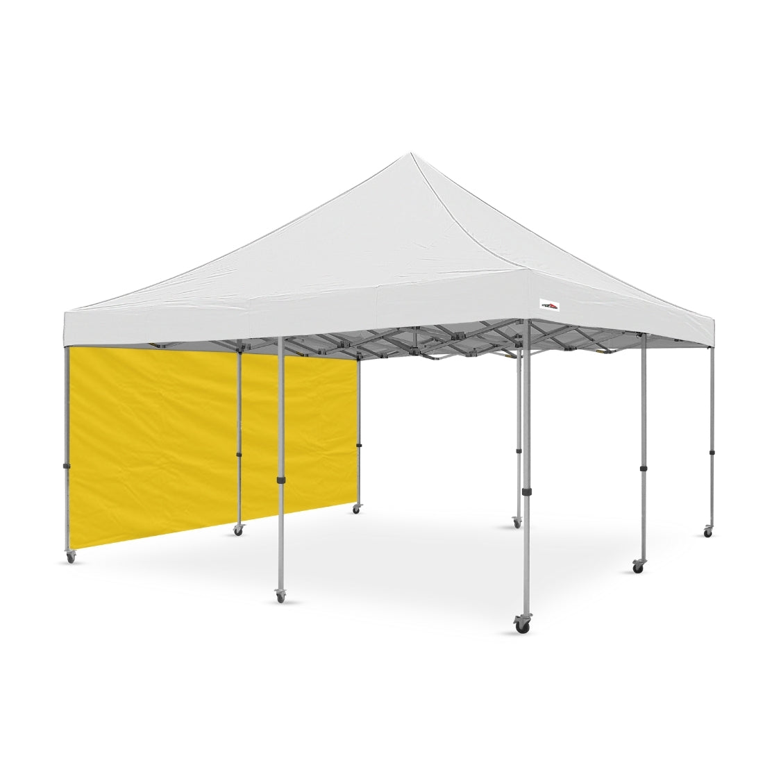 Heavy-Duty Plain 16ft Canopy Full Wall in Yellow - Flare Shade