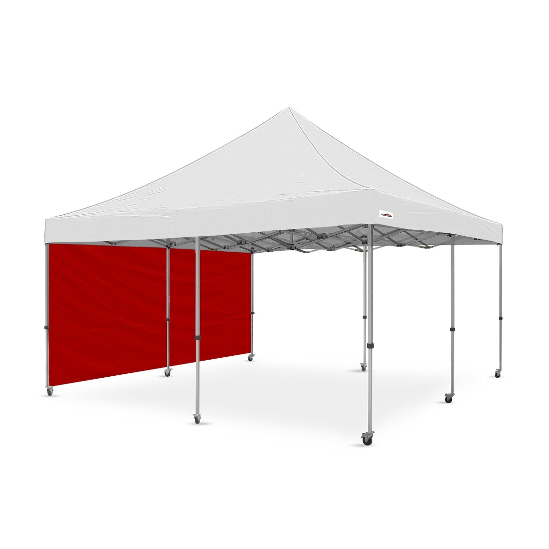 Heavy-Duty Plain 16ft Canopy Full Wall in Red - Flare Shade