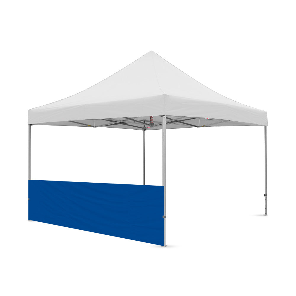 Plain 13ft canopy half wall in blue by Flare Shade