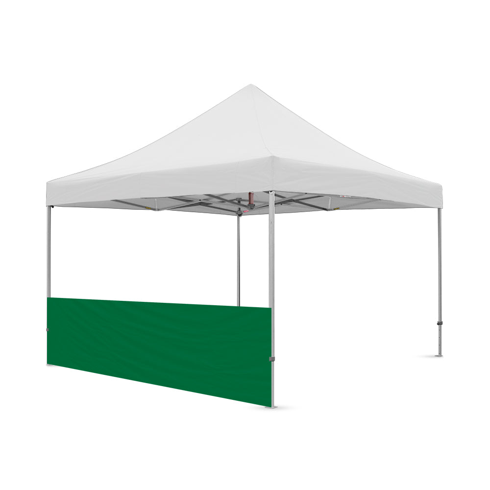 Plain 10ft canopy half wall in green by Flare Shade