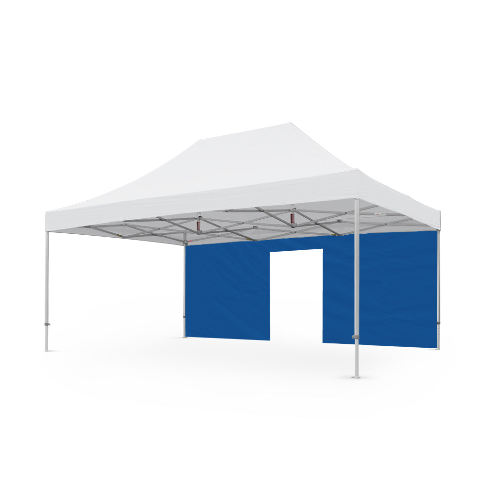 Heavy-Duty Plain 20ft Tec Canopy Door Wall in Blue - Flare Shade