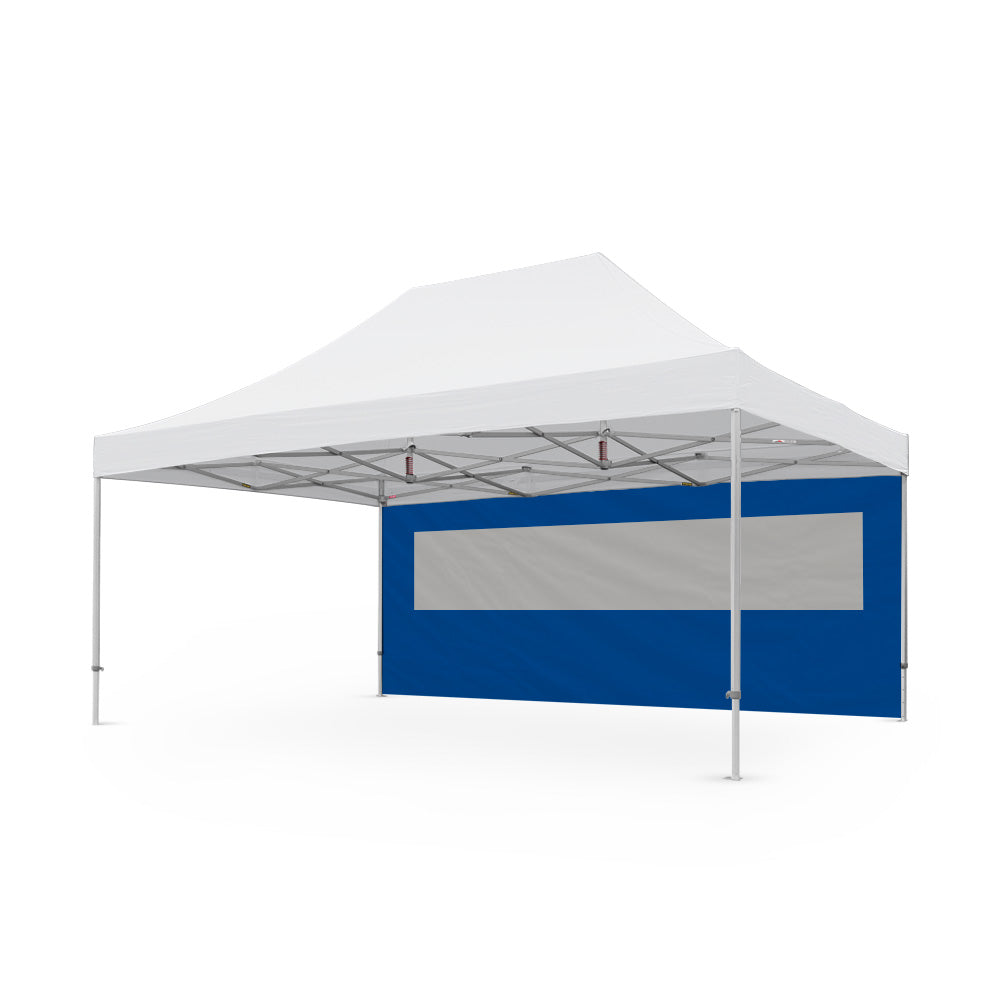 Heavy-Duty Plain 20ft Tec Canopy PVC Window Wall in Blue - Flare Shade