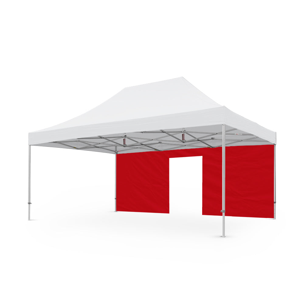 Heavy-Duty Plain 20ft Tec Canopy Door Wall in Red - Flare Shade