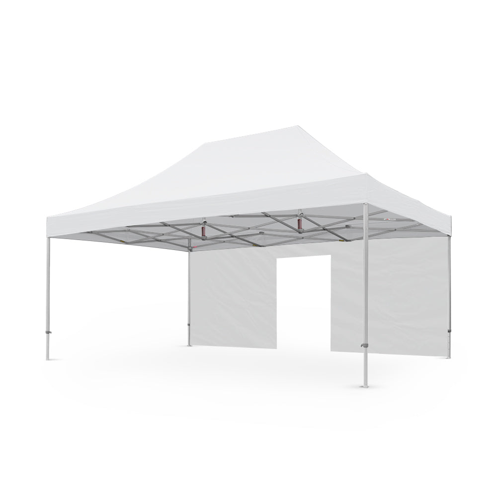 Heavy-Duty Plain 20ft Tec Canopy Door Wall in White - Flare Shade