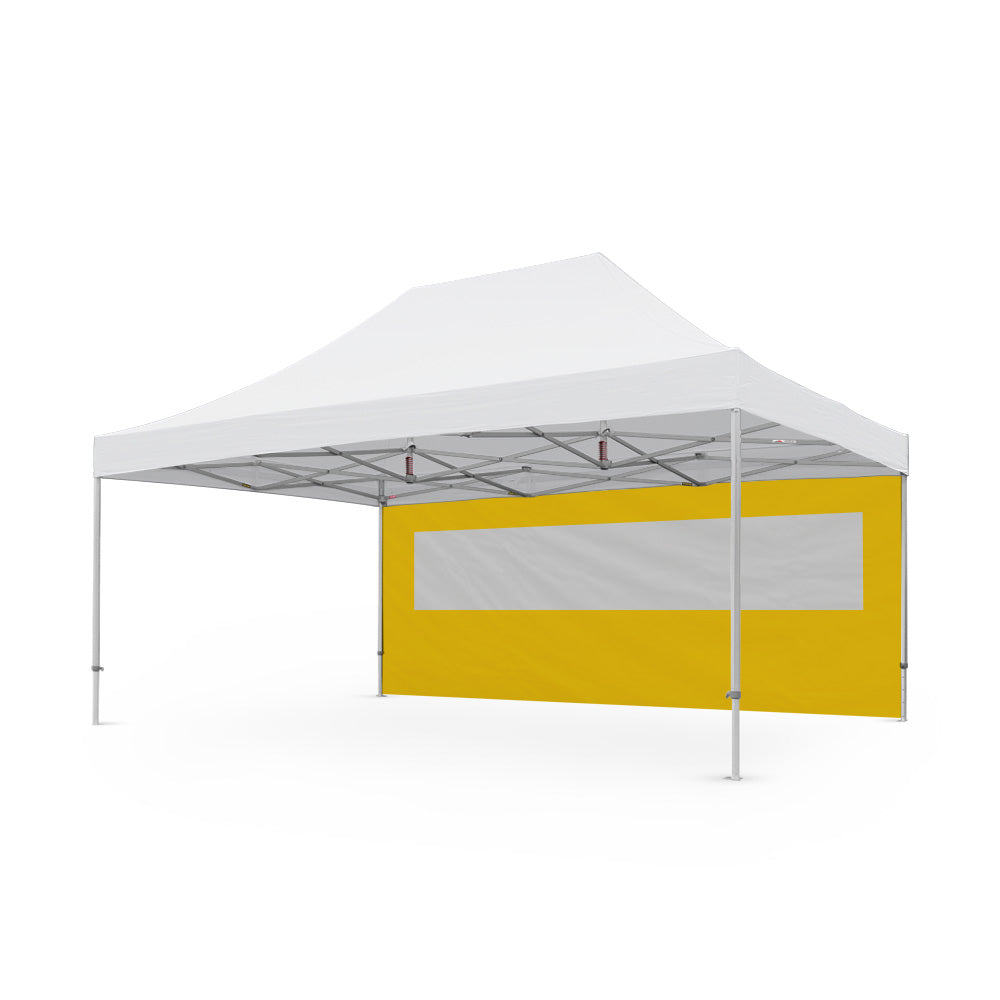 Heavy-Duty Plain 20ft Tec Canopy PVC Window Wall in Yellow - Flare Shade
