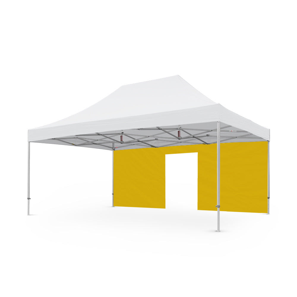 Heavy-Duty Plain 20ft Tec Canopy Door Wall in Yellow - Flare Shade