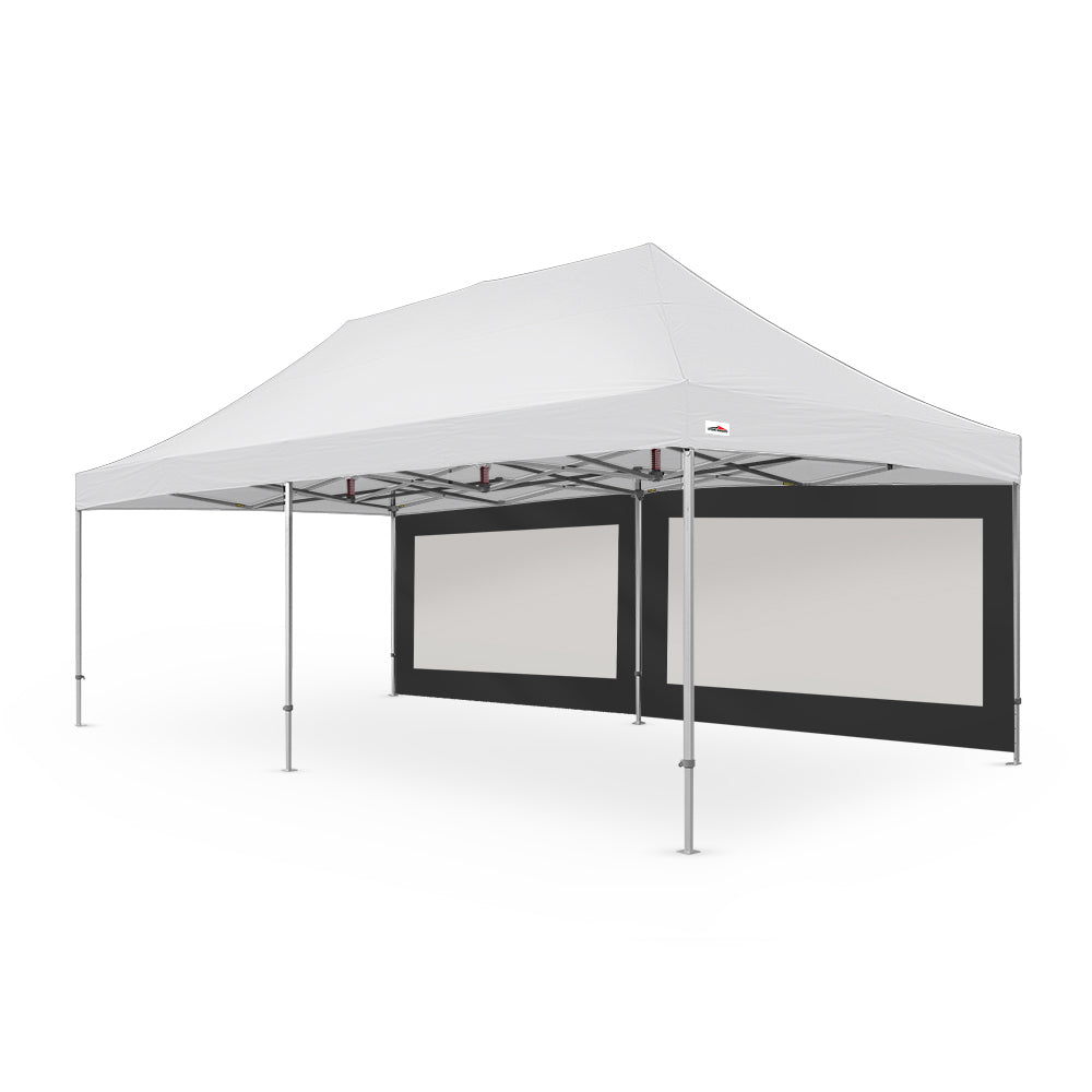 Extra-Large Plain 26ft Canopy Mesh Window Wall for Events - Available in Black -Flare Shade