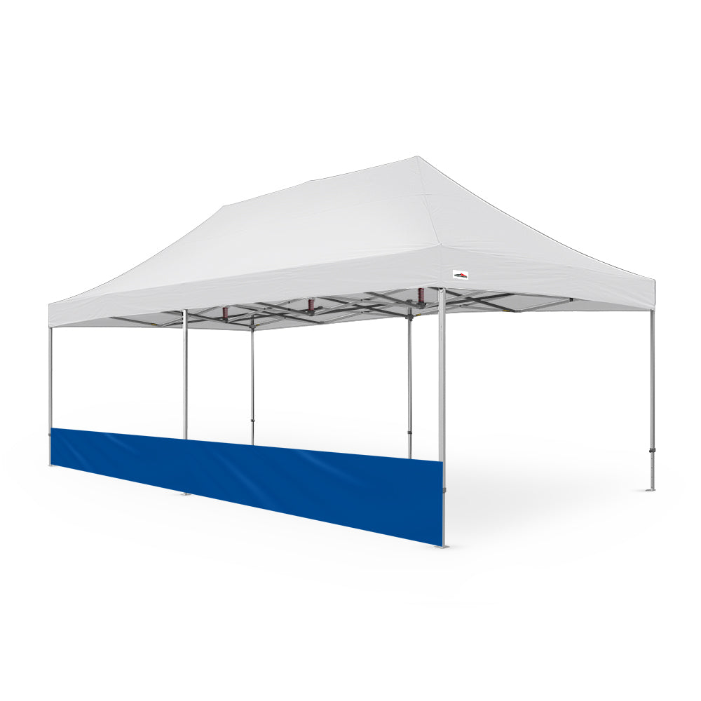 Extra-Large Plain 26ft Canopy Half Wall for Events - Available in Blue -Flare Shade