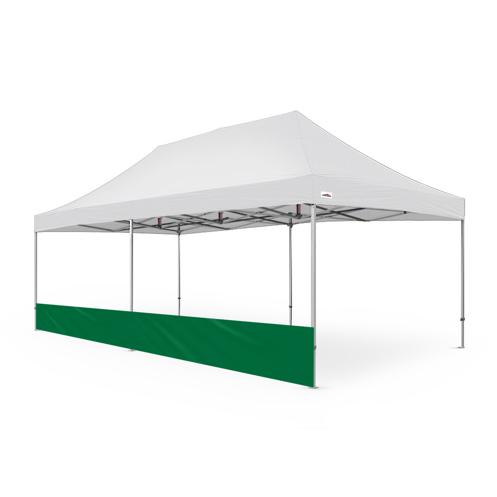 Extra-Large Plain 26ft Canopy Half Wall for Events - Available in Green -Flare Shade