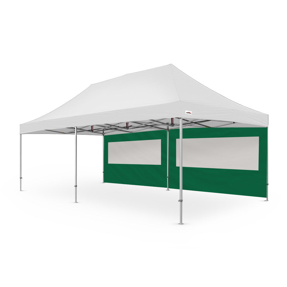 Extra-large plain 26ft canopy pvc window wall for events - available in green - Flare Shade