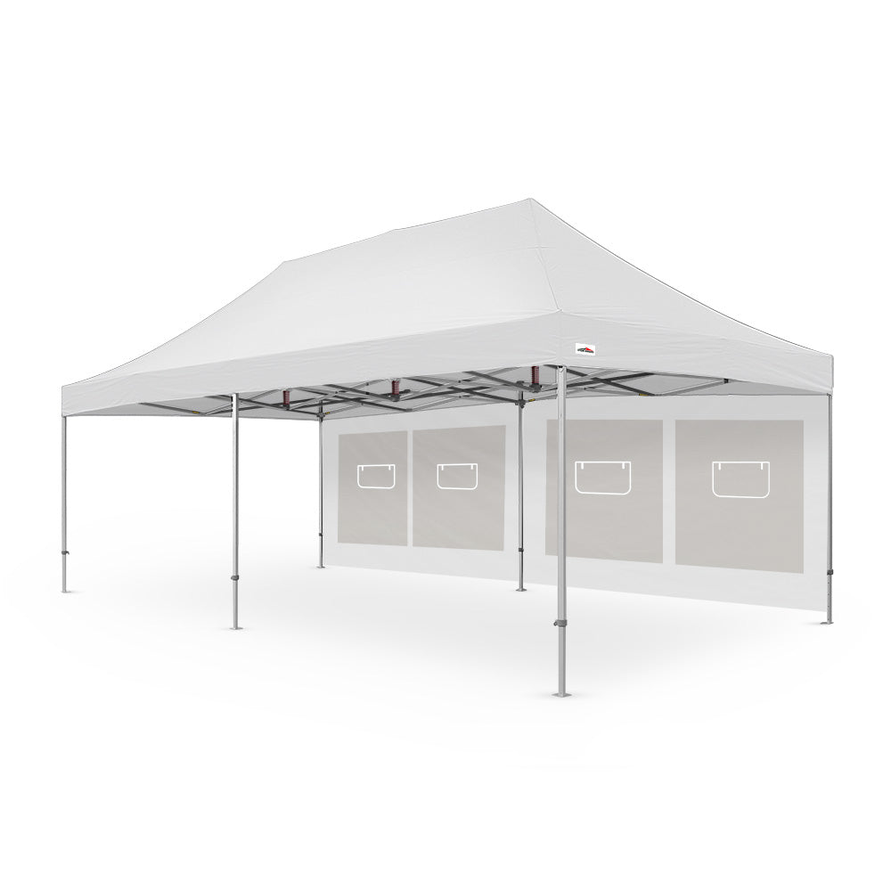Extra-large plain 26ft canopy service window wall for events - available in white- Flare Shade