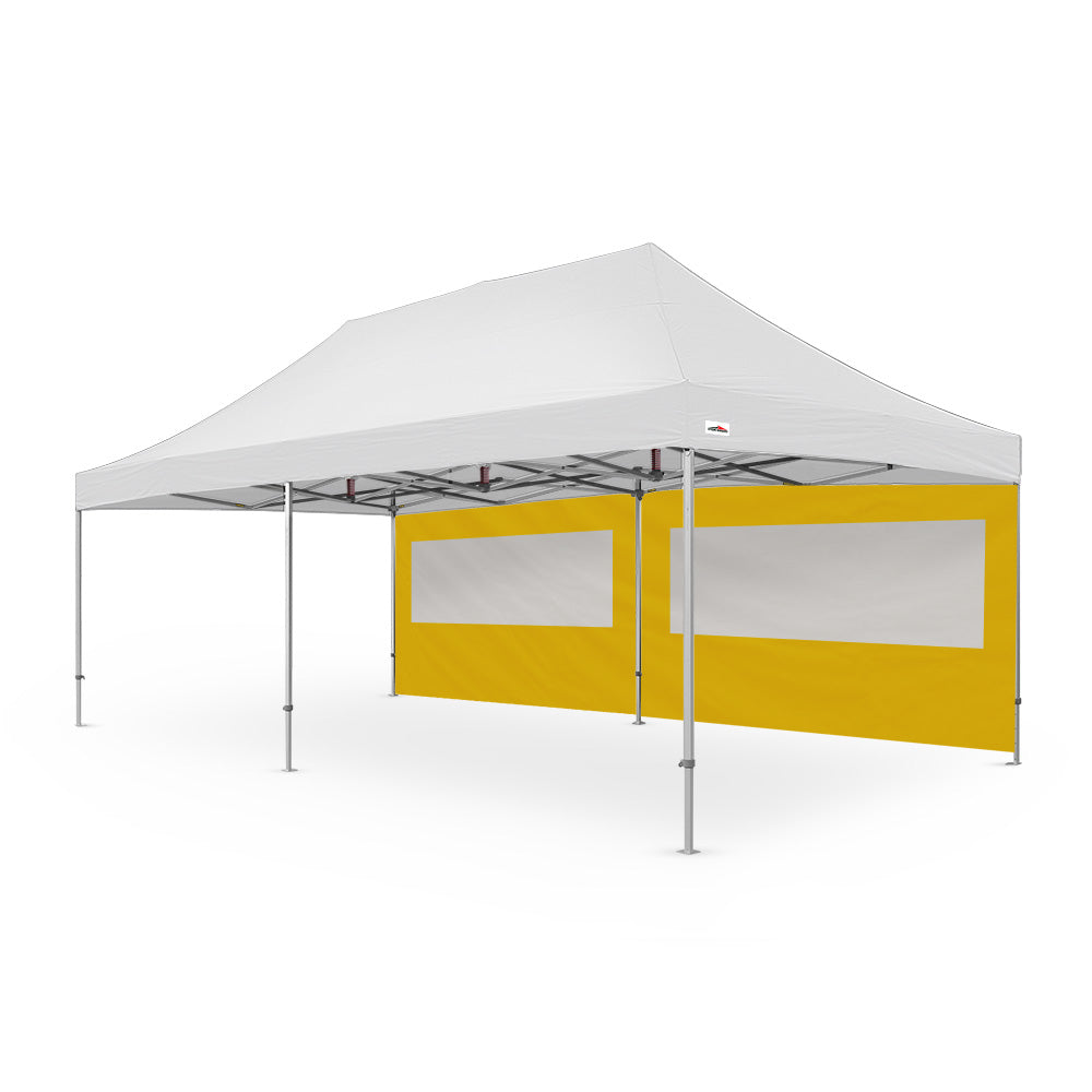 Extra-large plain 26ft canopy pvc window wall for events - available in yellow - Flare Shade
