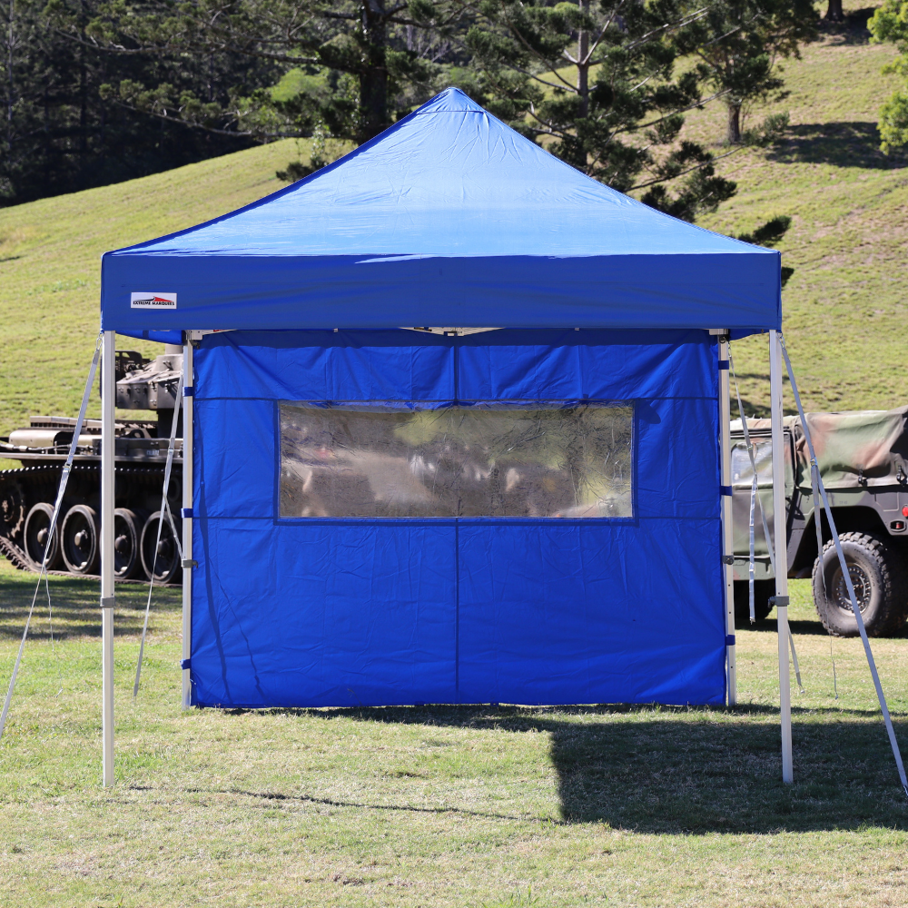 10ft PVC Window Wall for Canopy in blue - Flare Shade