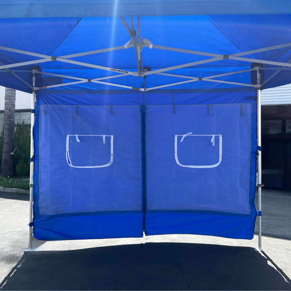 10ft service wall cover for canopy, service window wall in blue - Flare Shade