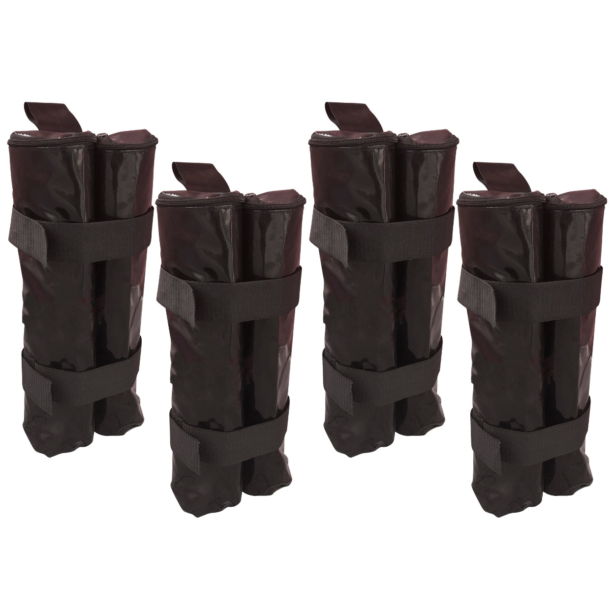 Set of 4 - 33lb Heavy-duty Black PVC Sand Bag Weight for Canopy Tent by Flare Shade