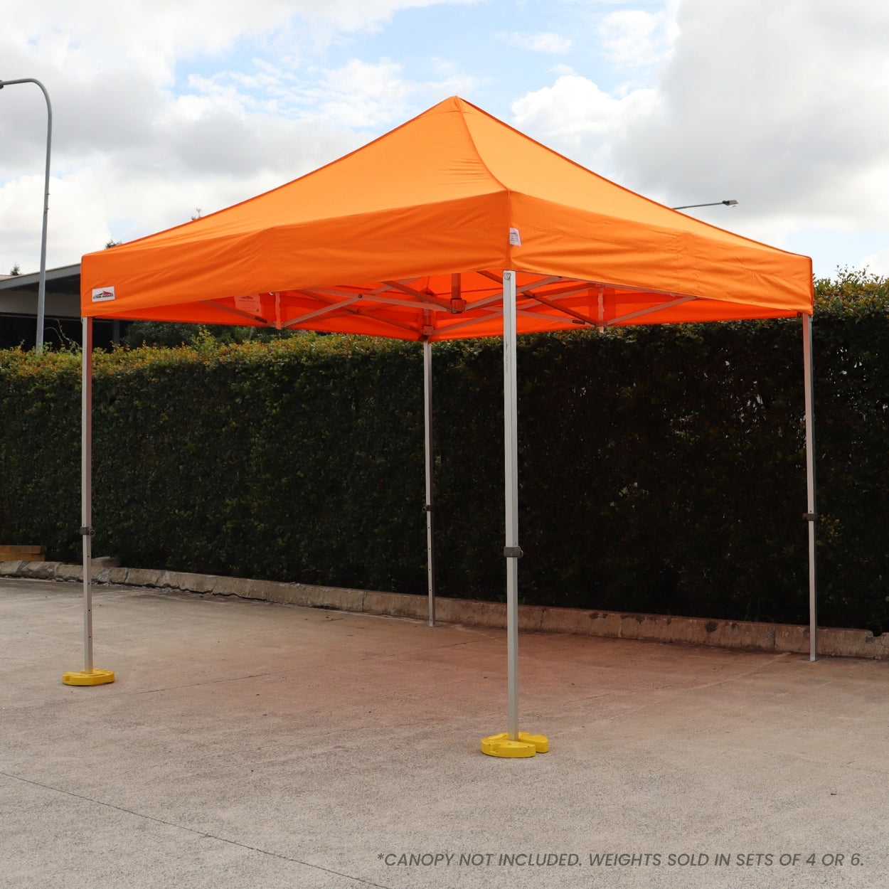 Steel Weight Plate Sets in Yellow of 4 for Canopy Tents - Flare Shade