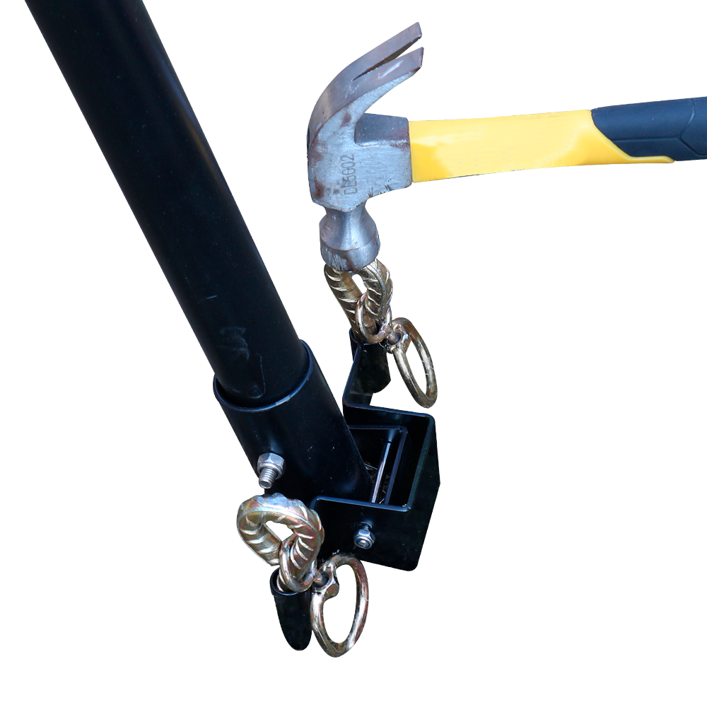 Custom Printed Media Wall with Heavy Duty Aluminum Black Frame and Ground Spikes