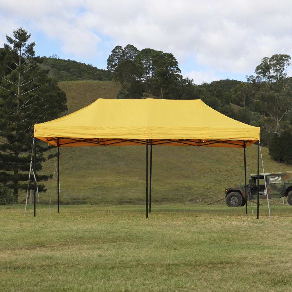 Medium Duty X5 Explorer 10'x20' Canopy Tent Outdoor Setup - Flare Shade