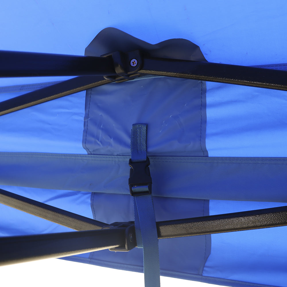 X5 Explorer Canopy roof connection showing frame joints and canopy attachment for sturdy outdoor setup - Flare Shade