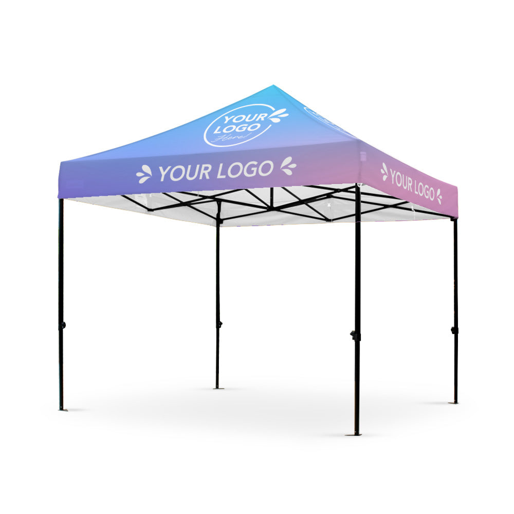 10x10 custom canopy tent with logo - X5 Explorer - Medium Strength - Flare Shade