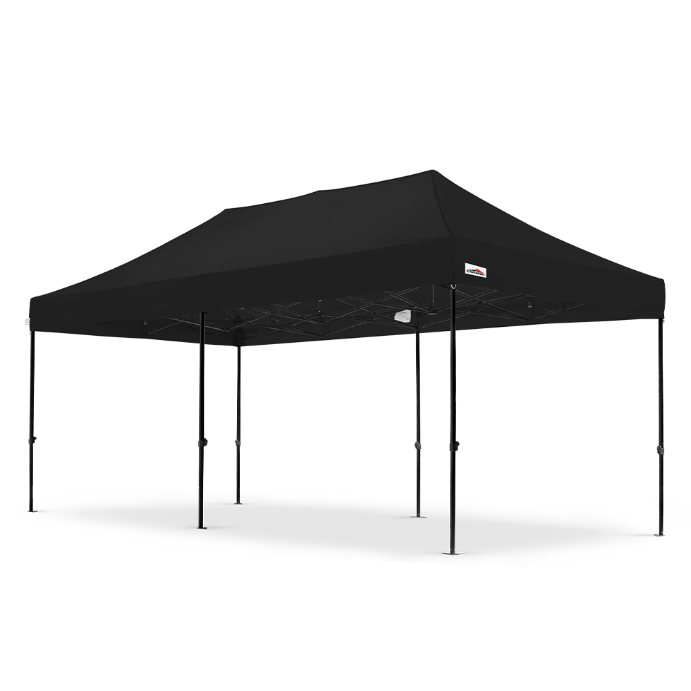 Medium Duty X5 Explorer 10'x20' Canopy Tent in Black - Flare Shade