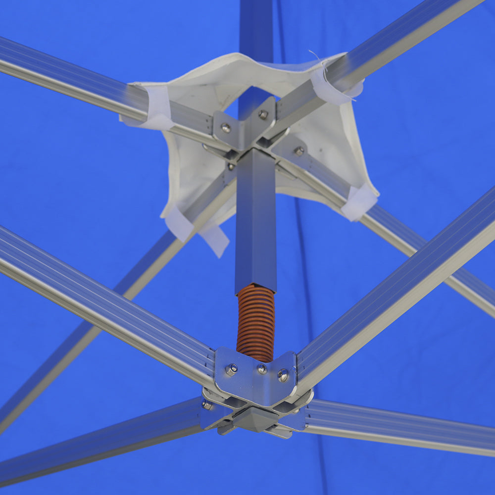 X6 Velocity canopy with center pole adapts to conditions, ensuring flexibility and durability - Flare Shade